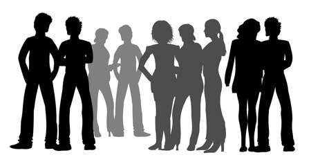 Gruppen junger Leuteの写真素材