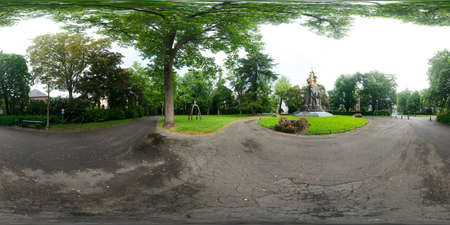 The gilded statue at Kortrijk represents the Virgin of Flanders, who points with one hand towards...