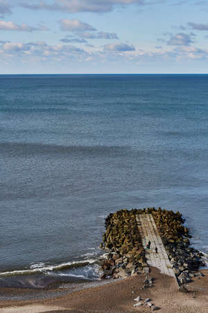 A bathing jetty in the blue ocean