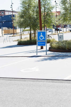 Handicap sign in a danish city