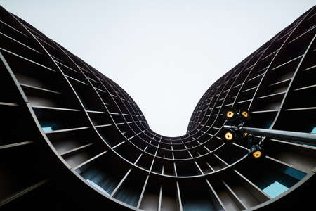 large architecture of modern and futuristic buildingの写真素材