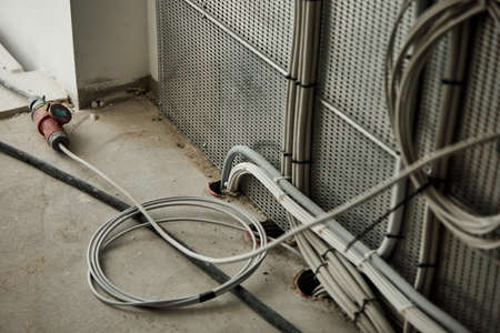 industry electric wire installation in a building