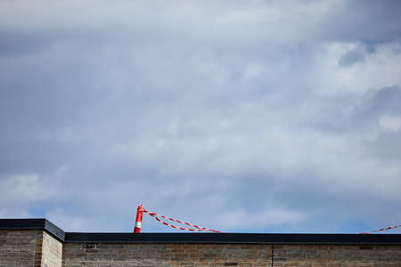 equipment outdoors on a construction site roofの写真素材