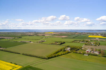 a large green field in denmarkの写真素材
