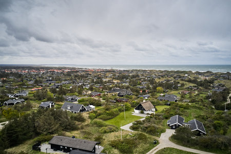 view of a small city in denmarkの写真素材