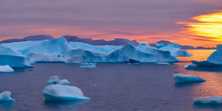 New day in Antarctica. AI generated.