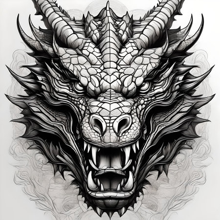 Creepy monster in black and white.の素材