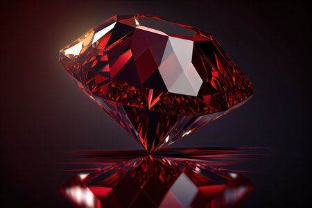 Gemstone on black background. 3d rendering. Computer digital drawing.の素材