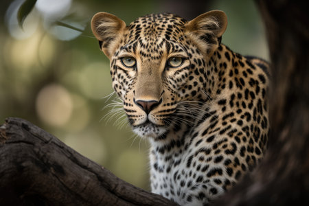 Leopard in the Kruger National Park, South Africa; Specie Panthera pardus family of Felidaeの素材