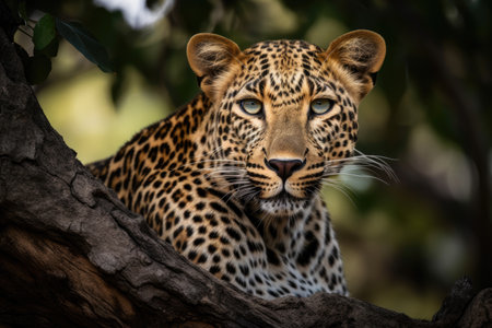 Leopard in the Kruger National Park, South Africa; Specie Panthera pardus family of Felidaeの素材