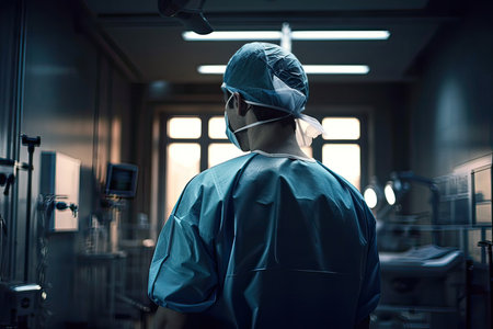Surgeon in operating room at hospital. Medicine and health care.の素材