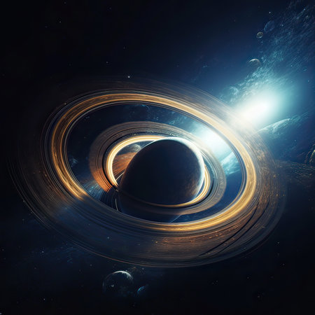 Planets and galaxies in outer space showing the beauty of space exploration.の素材