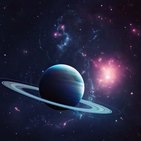 Planets and galaxy, science fiction wallpaper. Beauty of deep space.の素材