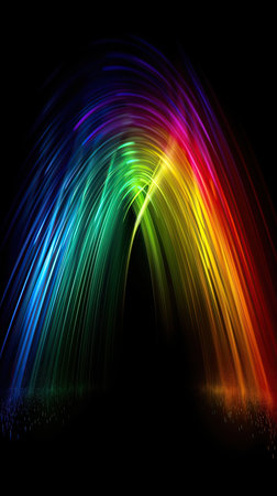 abstract rainbow background with copy space for text or image, vector illustrationの素材