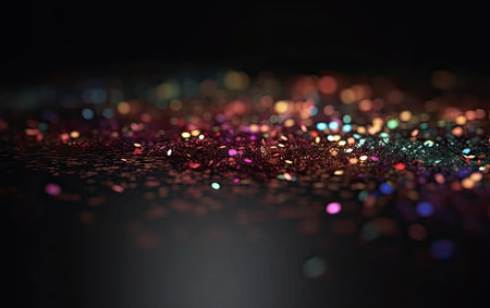 Glitter vintage lights background. Elegant abstract background with defocused lights.の素材