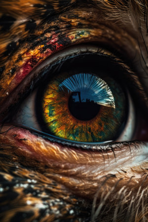 Close up of human eye. Conceptual image of mental health.の素材