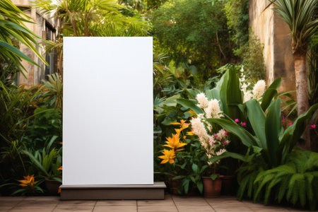 Mockup with empty blank paper, canva mock up with environmental background.の素材