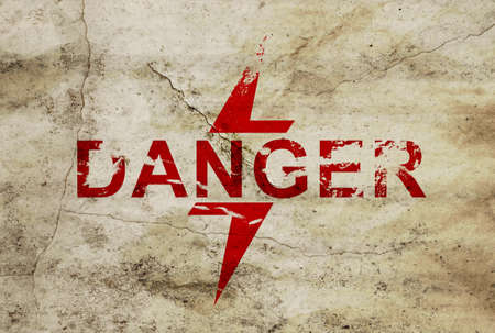 Sign for danger area の写真素材