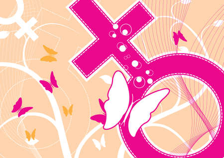 Female symbol backgroundのイラスト素材