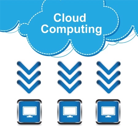 cloud computing conceptのイラスト素材