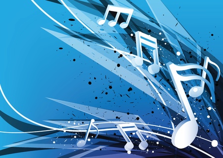 blue music design backgroundのイラスト素材
