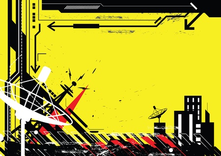 abstract design urban sceneのイラスト素材