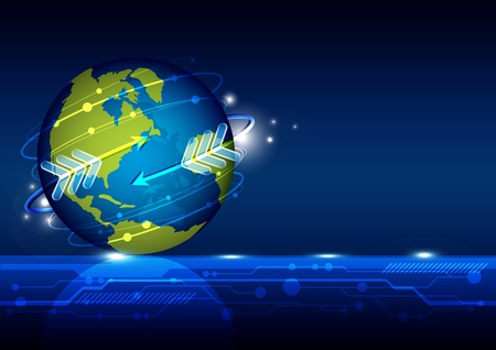 globalization network technologyのイラスト素材