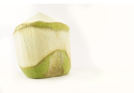 coconut on white backgroundの写真素材