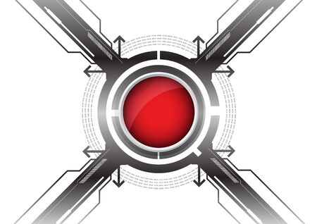 modern red buttonのイラスト素材