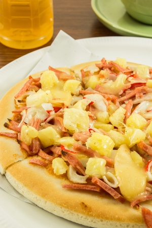 hawaiian pizzaの写真素材