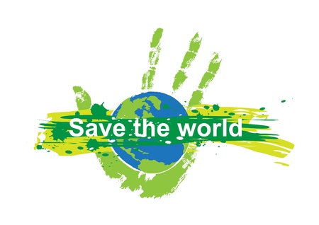 save world conceptのイラスト素材