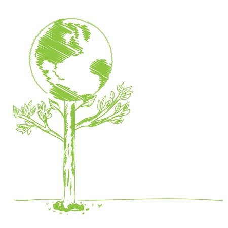 handwriting sketch eco designのイラスト素材