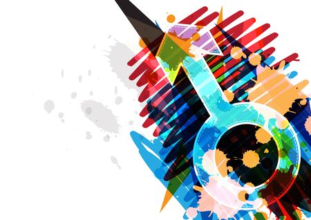 male symbol on art backgroundのイラスト素材