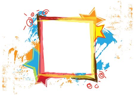 banner design with grunge backgroundのイラスト素材