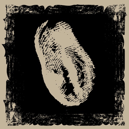 thumbprint on grunge backgroundのイラスト素材