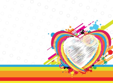 fantastic heart design backgroundのイラスト素材