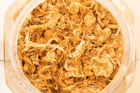 Dried shredded pork in the package   thai traditional foodの写真素材