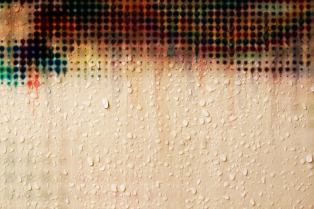 dot pattern on wet backgroundの写真素材