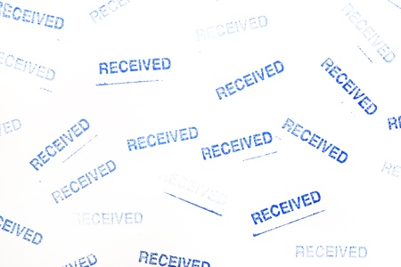 rubber stamp received patternの写真素材