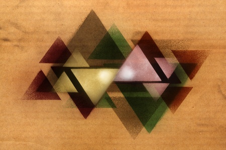 triangle spray painted illustrationの写真素材