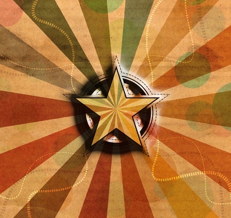 star symbol on vintage backgroundの写真素材