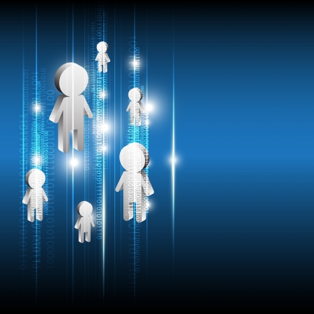 people floating up   technology conceptのイラスト素材