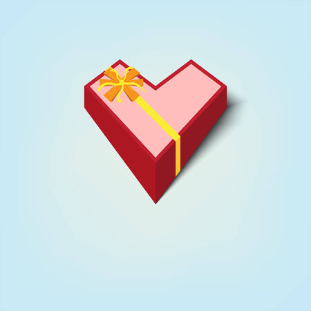 gift box heart shapeのイラスト素材