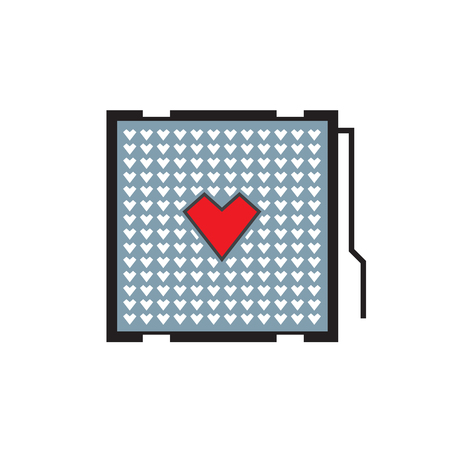 heart cpu icon designのイラスト素材