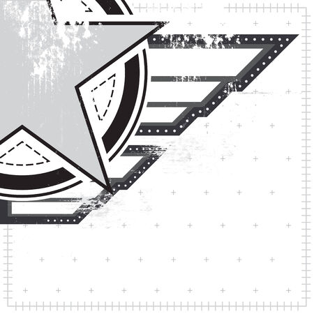 military symbol with grunge backgroundのイラスト素材