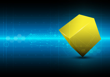 square metric concept technologyのイラスト素材