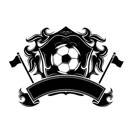 soccer emblem vintage designのイラスト素材