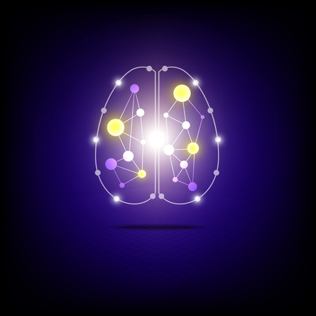 abstract digital brainのイラスト素材