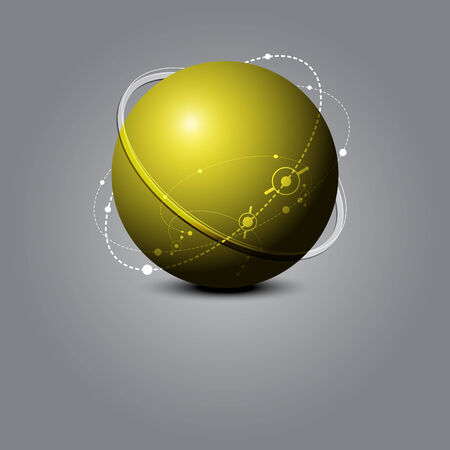 abstract sphere science conceptのイラスト素材