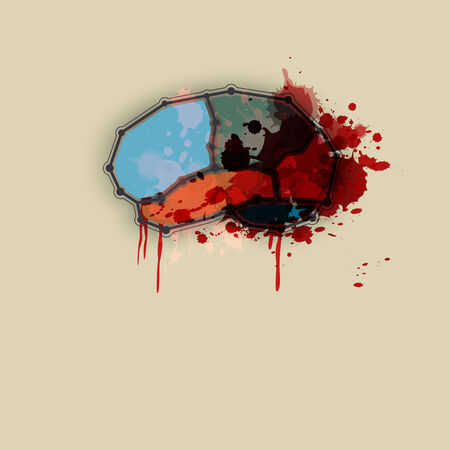 brain with blood abstract designのイラスト素材